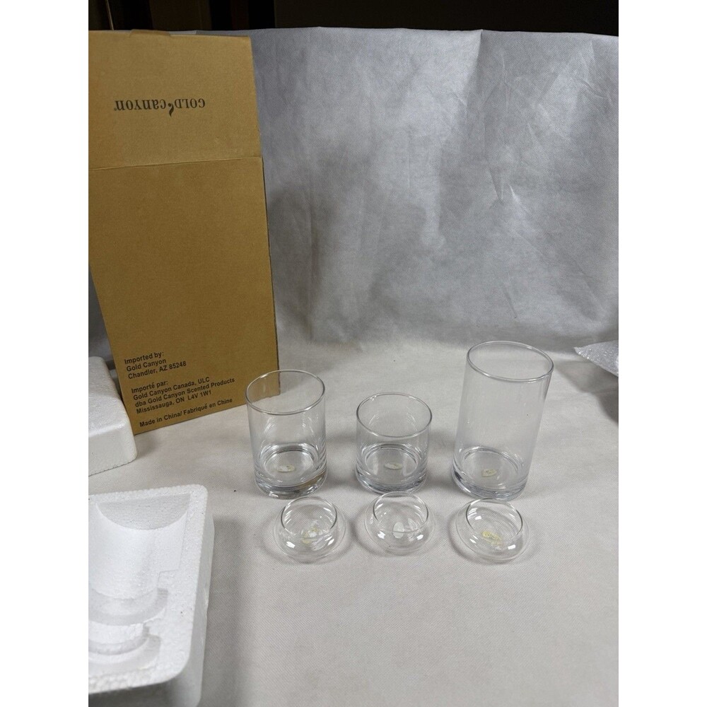 Retired Gold Canyon "Floating Tealight Trio" Candle Holders (Set of 3) - Item #8